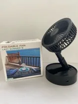 Foldable desk fan (folds flat for storage, telescopic height)